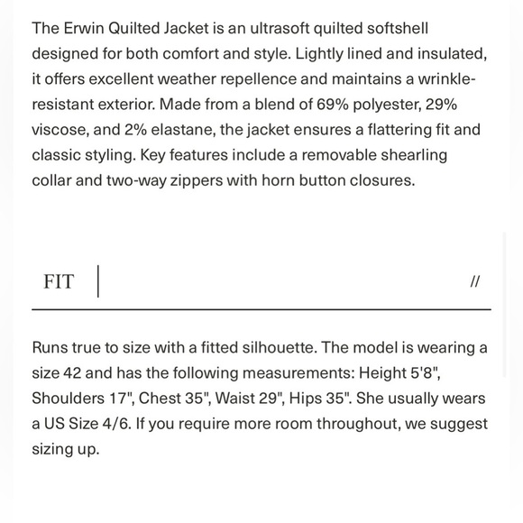 Gimo's Erwin Quilted Coat Sz46 - Picture 4 of 16